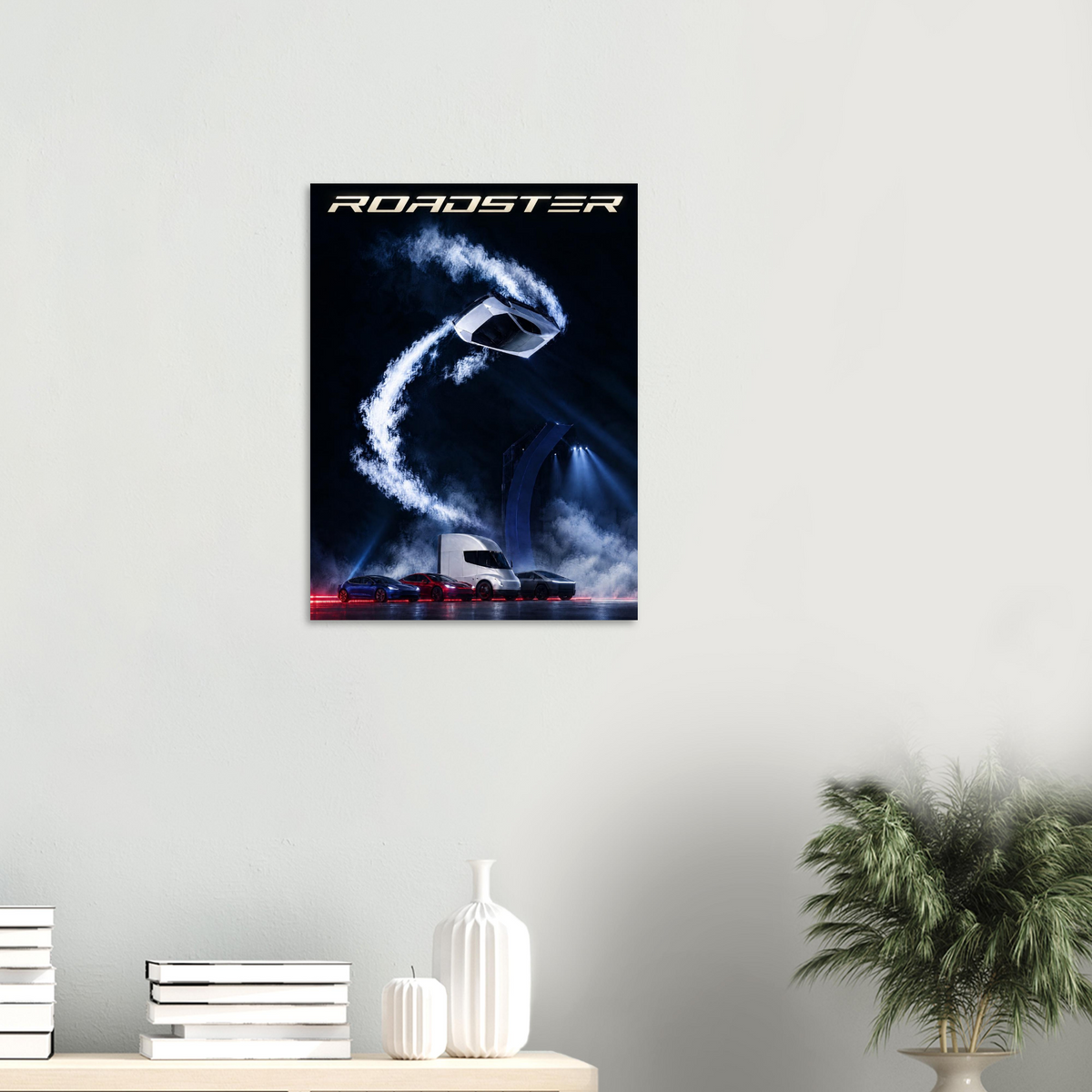 Tesla Roadster kickflip poster – view 5