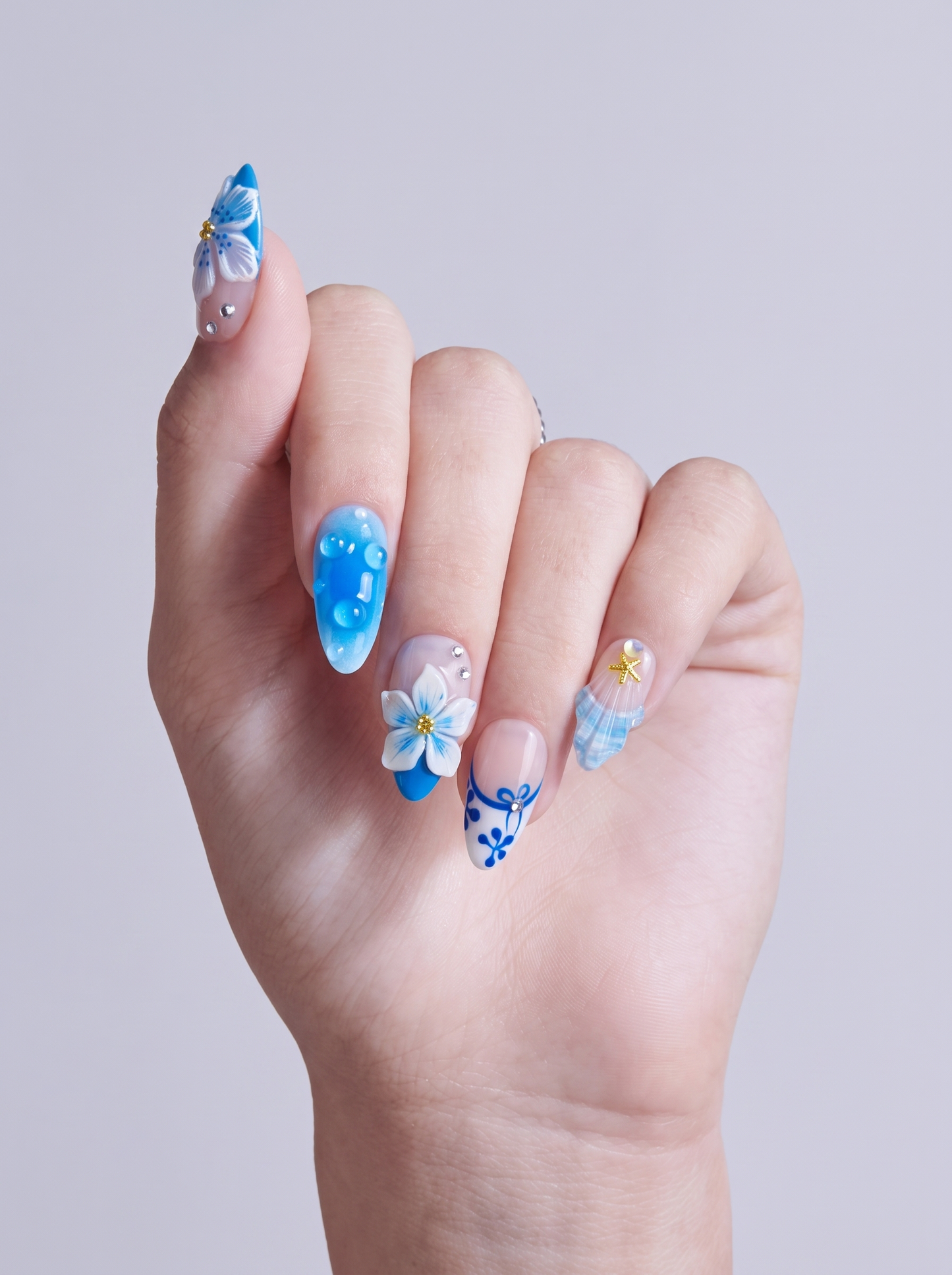 Oceanic Jelly Shell Press-On Nails