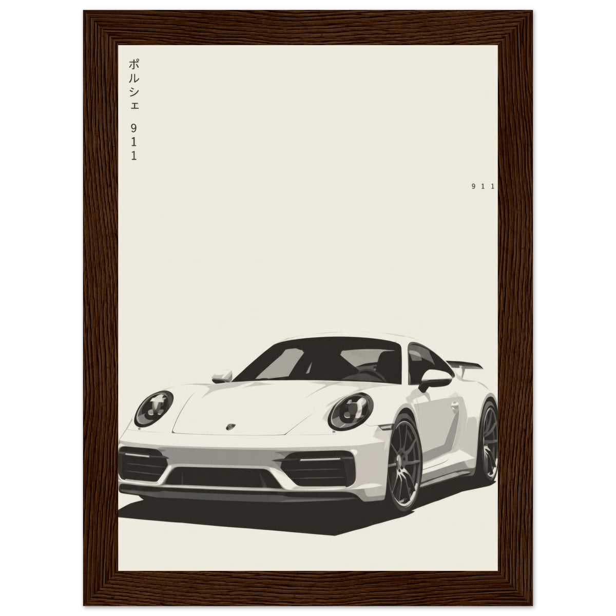 911 wooden framed matte poster – view 5
