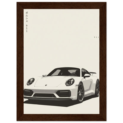 911 wooden framed matte poster – view 5