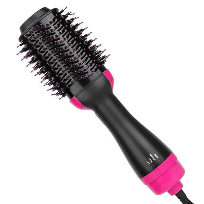 4-in-1 Hot Air Styling Brush - Hair Dryer Volumizer Straightener Curler Comb