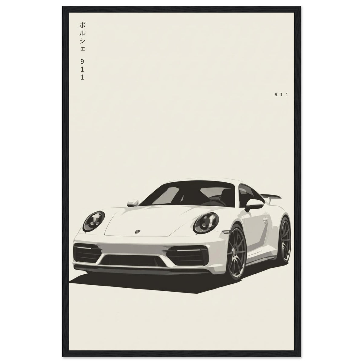 911 wooden framed matte poster – view 4