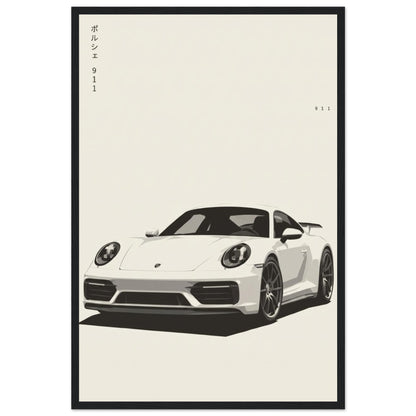 911 wooden framed matte poster – view 4
