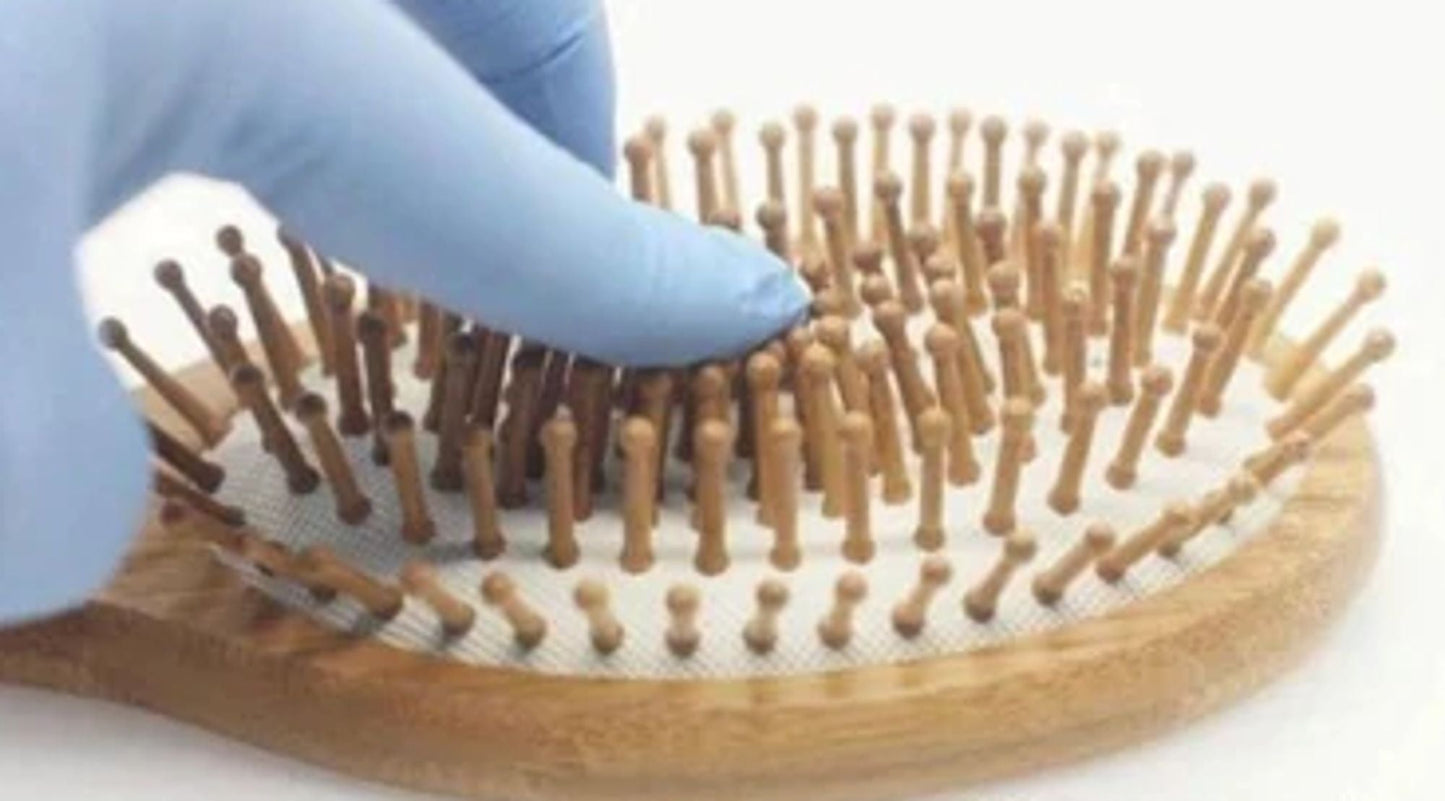 Natural Wood Detangling Brush - Bamboo Scalp Massage Hairbrush