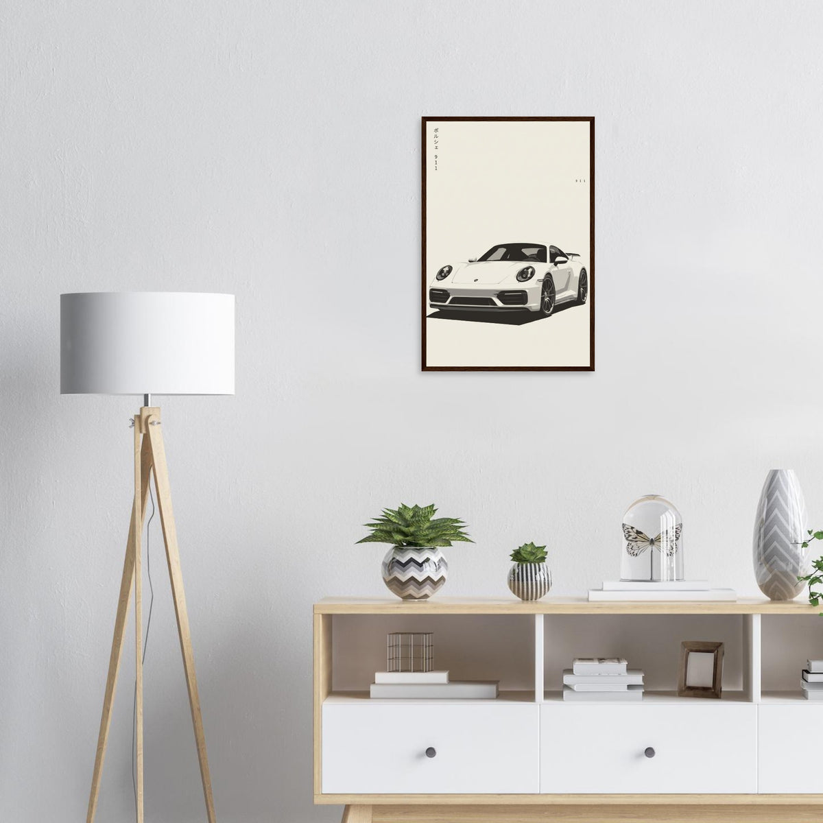 911 wooden framed matte poster – view 9
