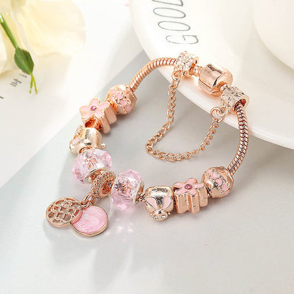 Geometric Rose Gold Bracelet - Butterfly Charm Bracelet Women's Jewelry