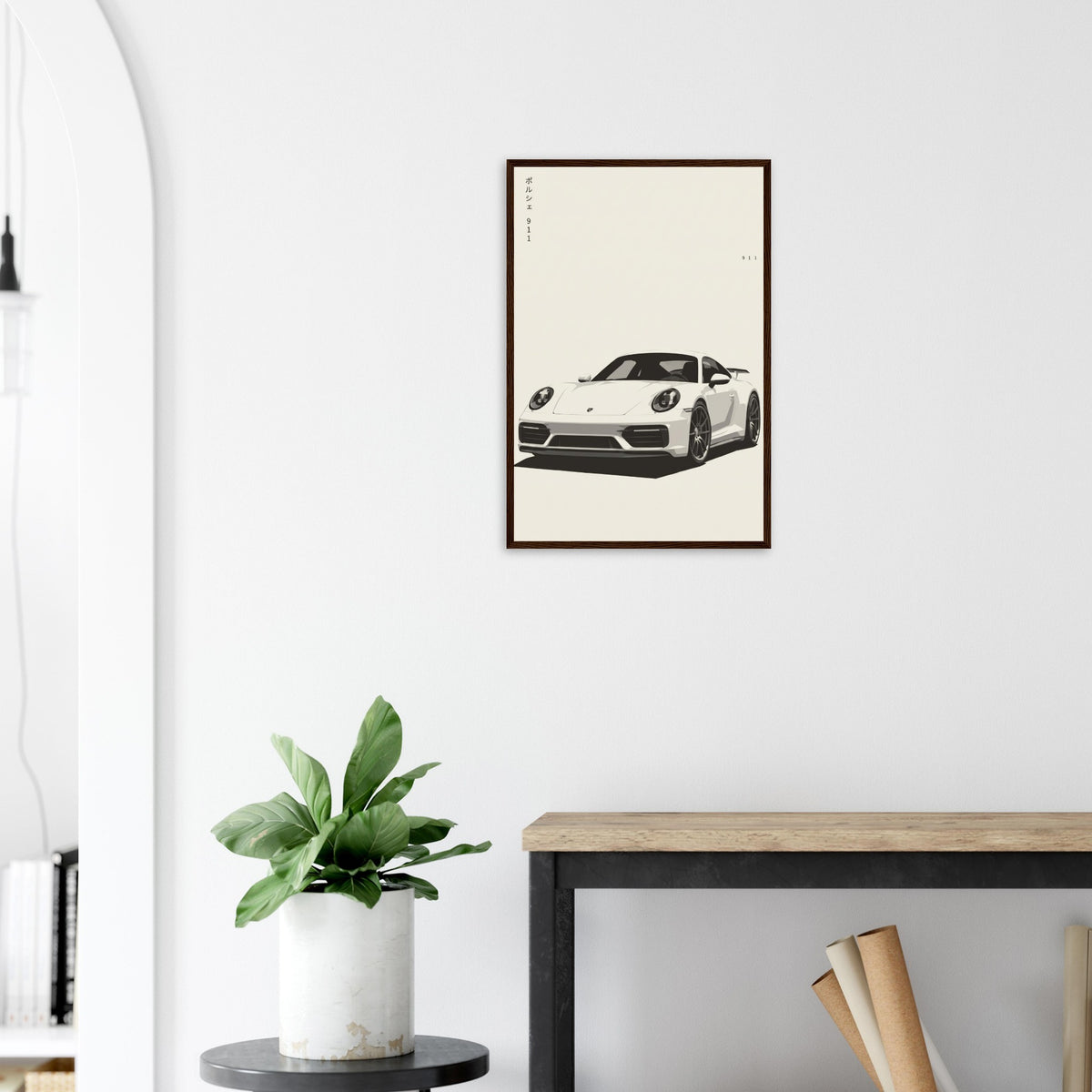 911 wooden framed matte poster – view 13