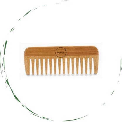All-Natural Bamboo Hair Comb - Eco-Friendly Detangling Comb for All Hair Types