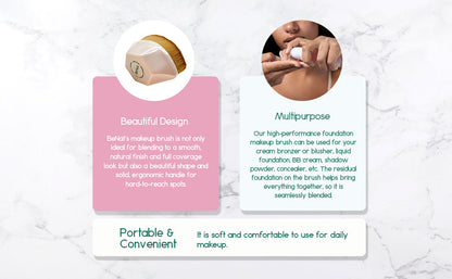 Foundation Makeup Brush - Synthetic Bristle Face Brush for Liquid & Cream Foundation