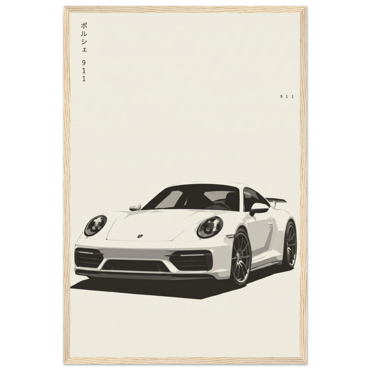 911 wooden framed matte poster – view 7