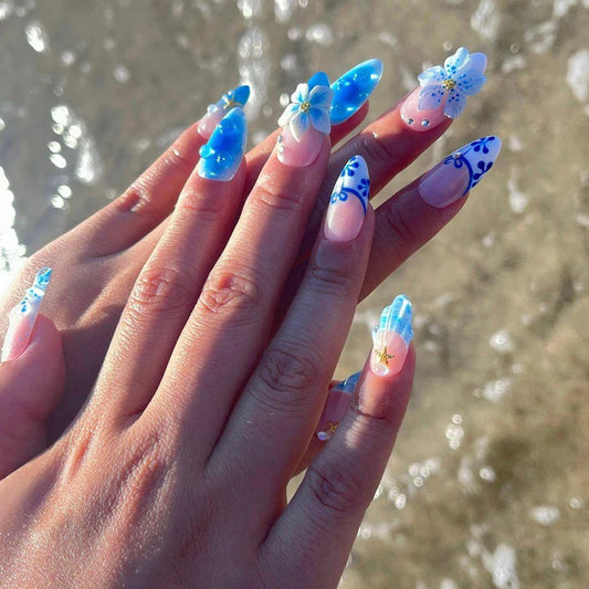 Oceanic Jelly Shell Press-On Nails