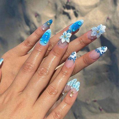Oceanic Jelly Shell Press-On Nails