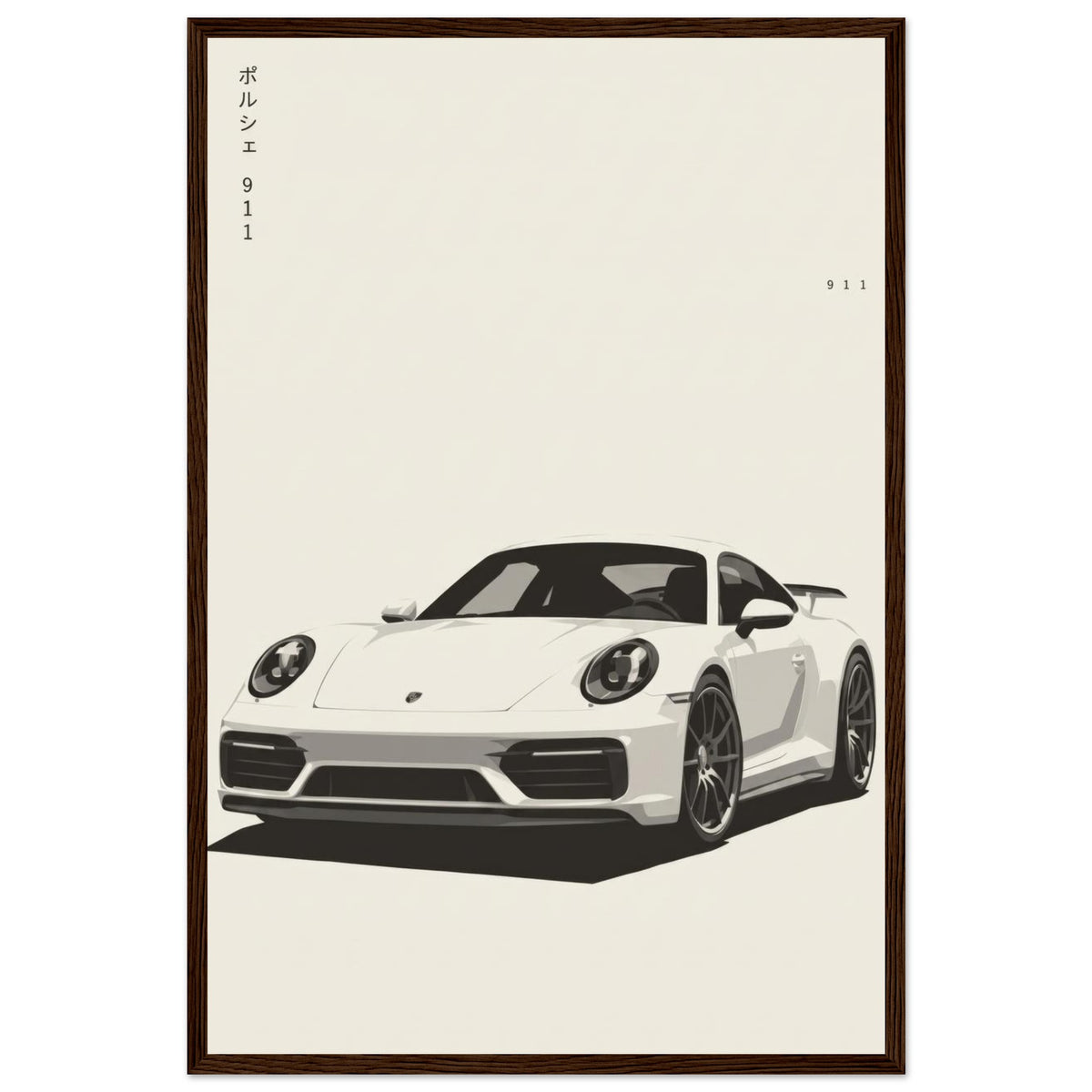 911 wooden framed matte poster – view 1