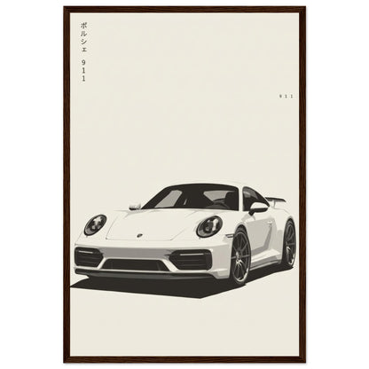 911 wooden framed matte poster – view 1