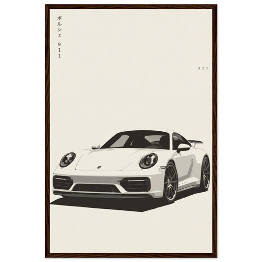 911 wooden framed matte poster – view 1