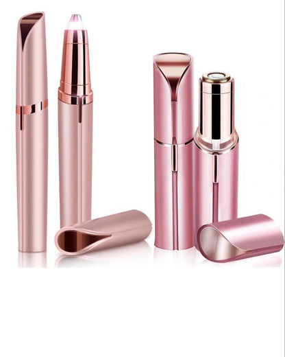 Rechargeable Facial & Eyebrow Trimmer Set - Painless Hair Remover 2-Piece Kit