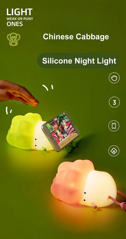 USB Rechargeable Cabbage Night Light