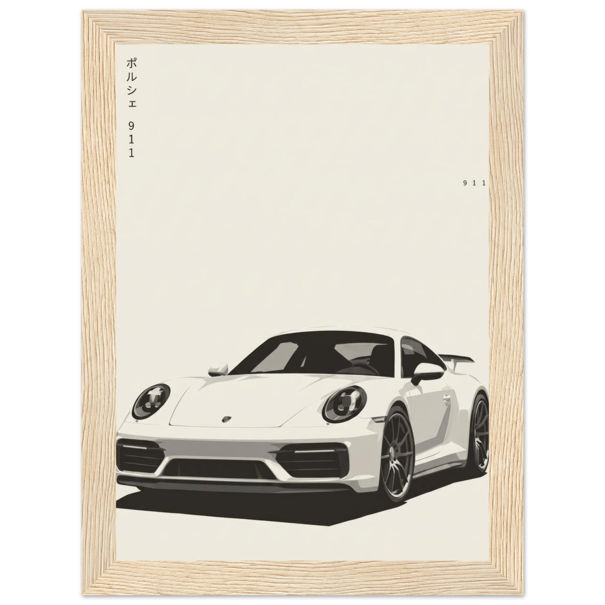 911 wooden framed matte poster – view 2
