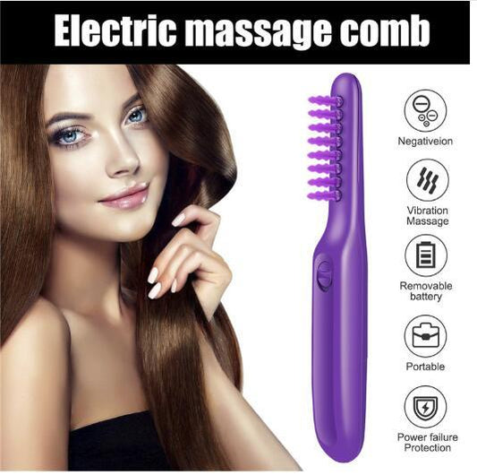 Electric Detangling & Scalp Massage Brush - Cordless Battery Hair Detangler