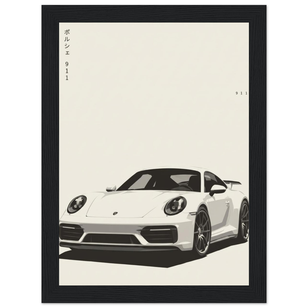911 wooden framed matte poster – view 3