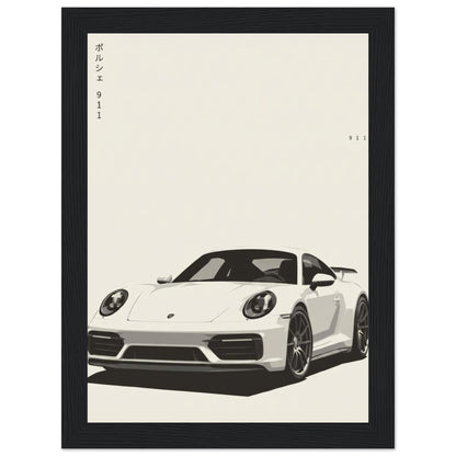 911 wooden framed matte poster – view 3