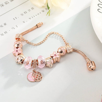Geometric Rose Gold Bracelet - Butterfly Charm Bracelet Women's Jewelry