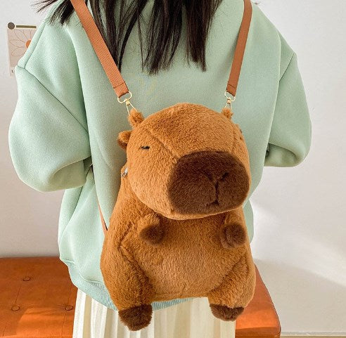 Kawaii Capybara Plushie Backpack - 3 Styles (One)