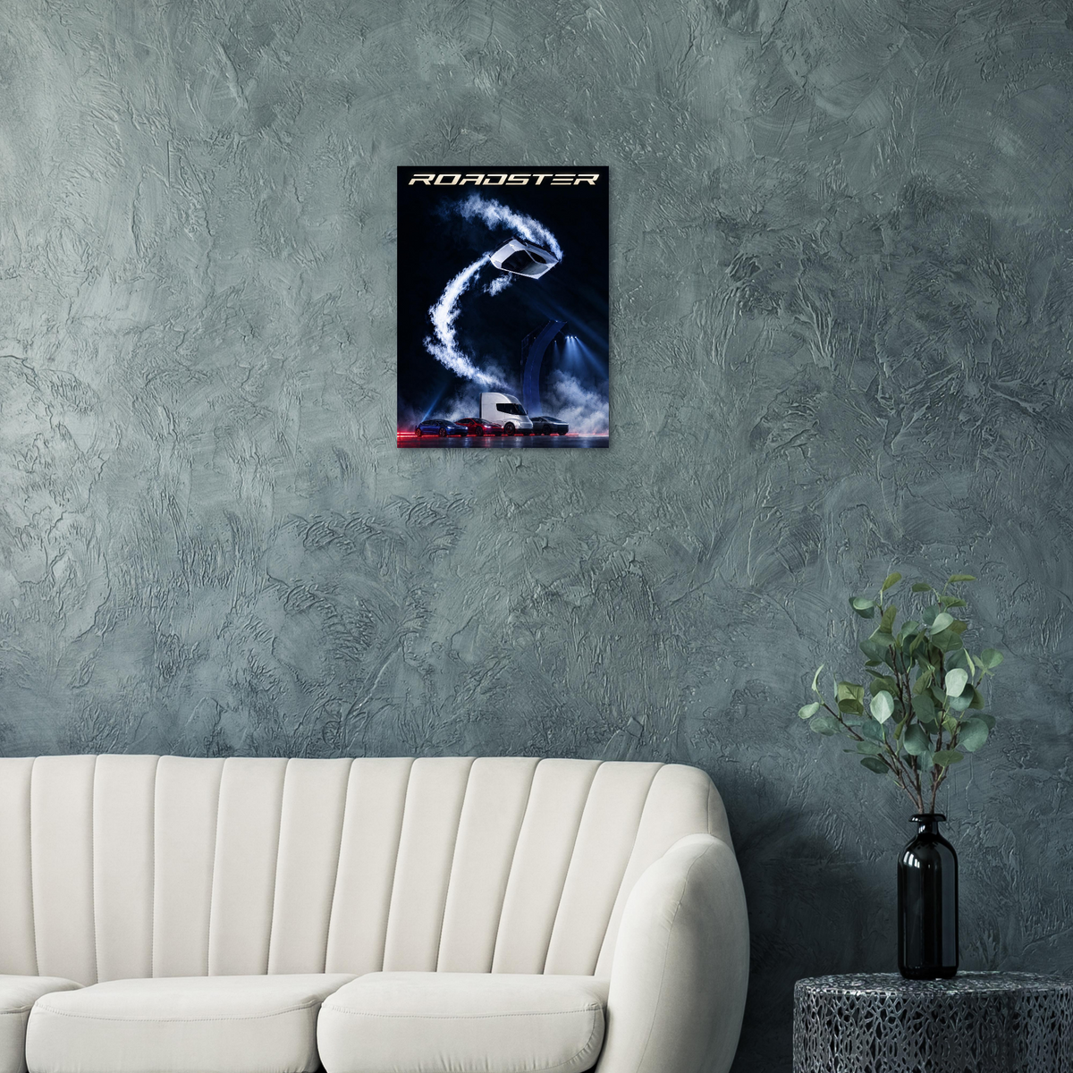 Tesla Roadster kickflip poster – view 4