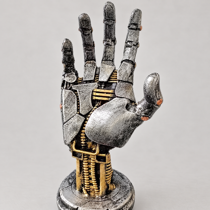 Mechanical hand controller and headset stand – view 3