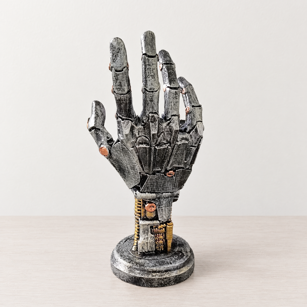 Mechanical hand controller and headset stand – view 4
