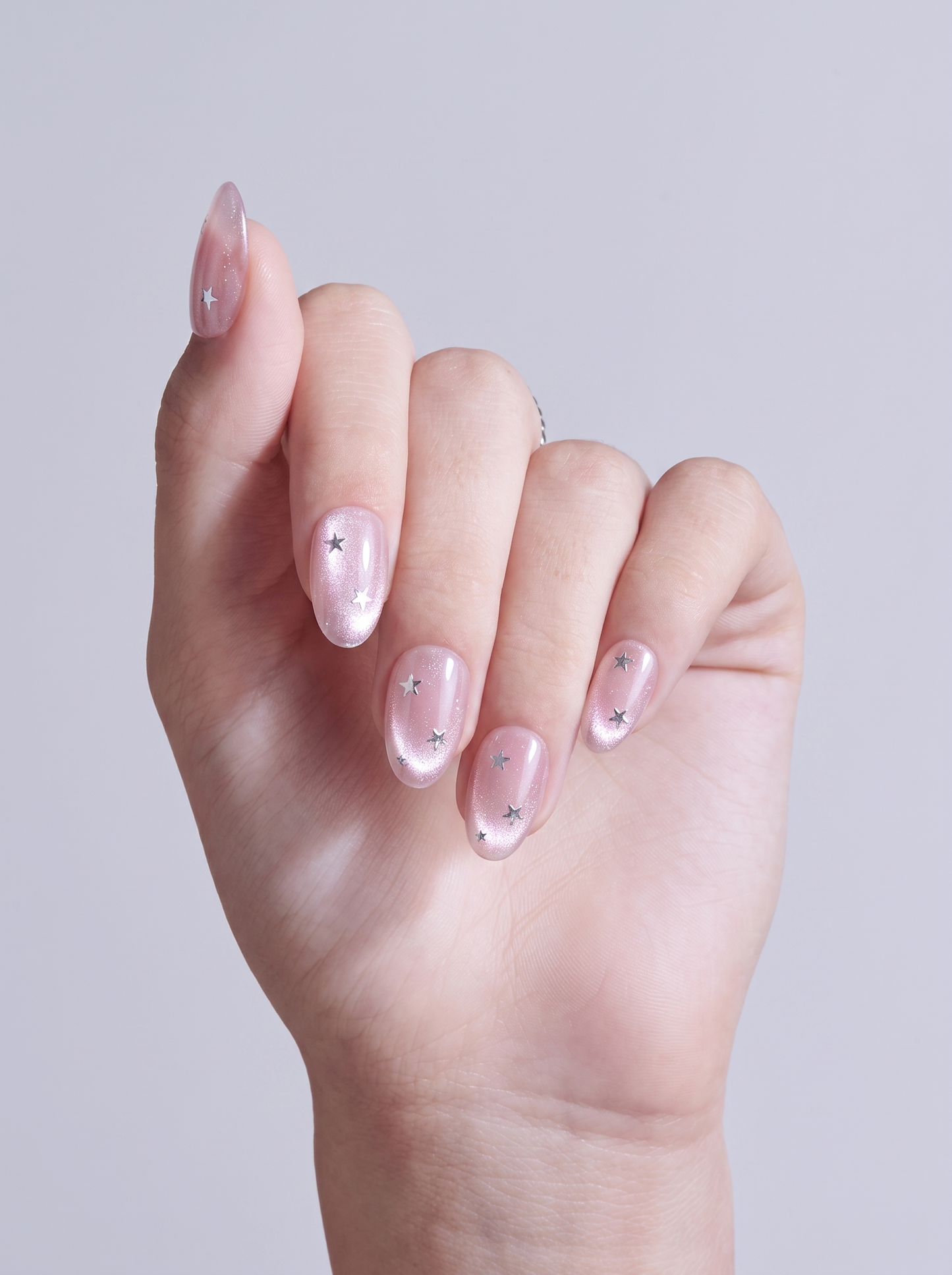 Glitter Orange Cat Eye Press-On Nails – 10PCS