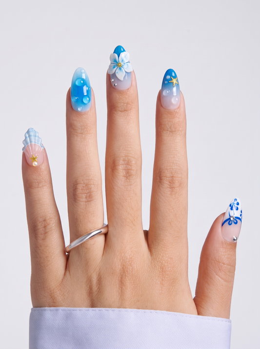 Oceanic Jelly Shell Press-On Nails