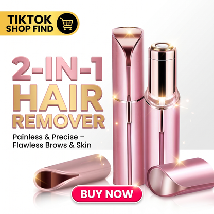 Rechargeable Facial & Eyebrow Trimmer Set - Painless Hair Remover 2-Piece Kit