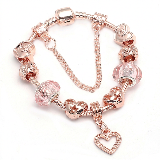Geometric Rose Gold Bracelet - Butterfly Charm Bracelet Women's Jewelry
