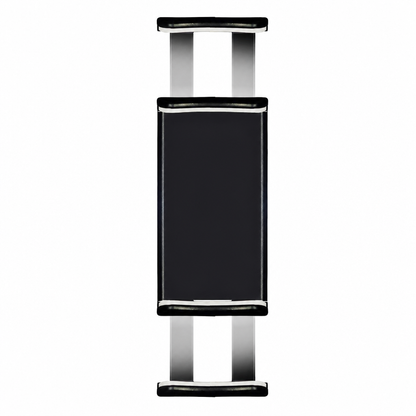 Close-up of the adjustable black device holder